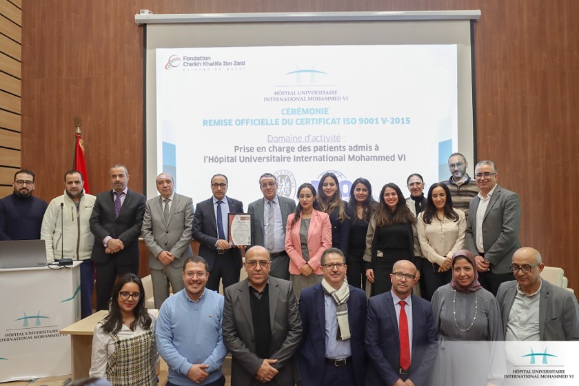 Bouskoura: l’Hôpital Universitaire International Mohammed VI obtient la certification ISO 9001 V 2015